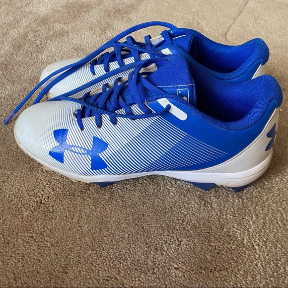 Blue and White Under Armour Cleats - Picture 3 of 7